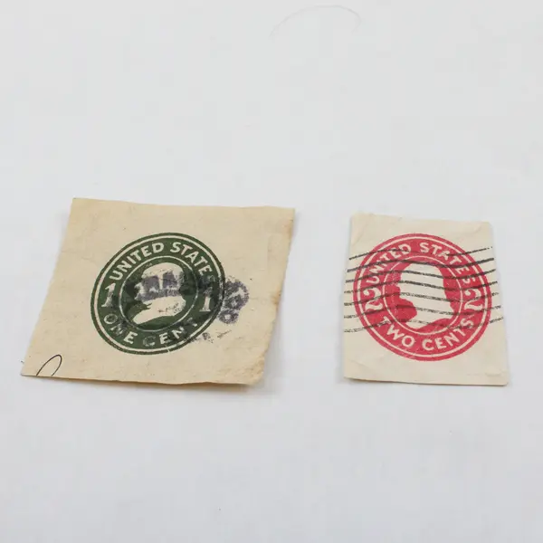 Lot Of 10 United States 1/2/3c Cut Square Postal Cover Stamps Used