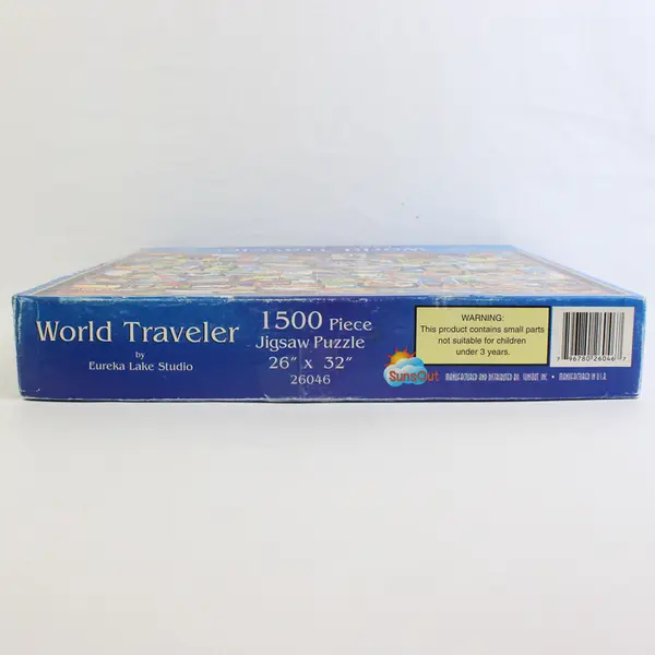 World Traveler 1,500 Pc. Jigsaw Puzzle, 26"x32" #26046 Complete