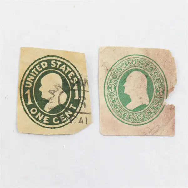 Lot Of 7 United States 1/2/3/4/5c Cut Square Postal Cover Stamps Used 