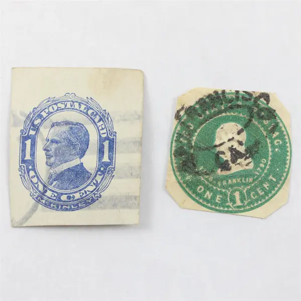 Lot Of 7 United States 1/2/3/4/5c Cut Square Postal Cover Stamps Used 