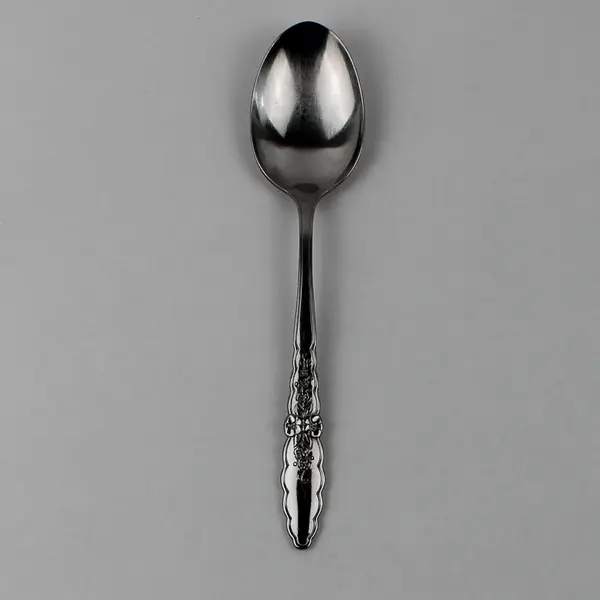 Oneida Silver Floral Glen Pattern Stainless Oval Shaped Soup Spoon 6.75" Good