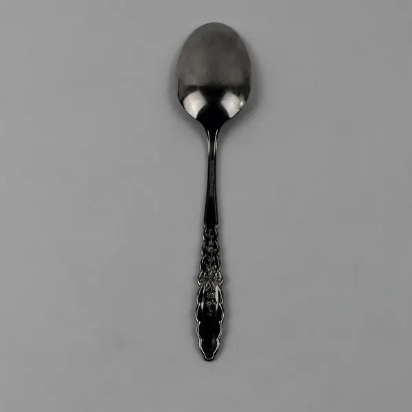 Oneida Silver Floral Glen Pattern Stainless Oval Shaped Soup Spoon 6.75" Good