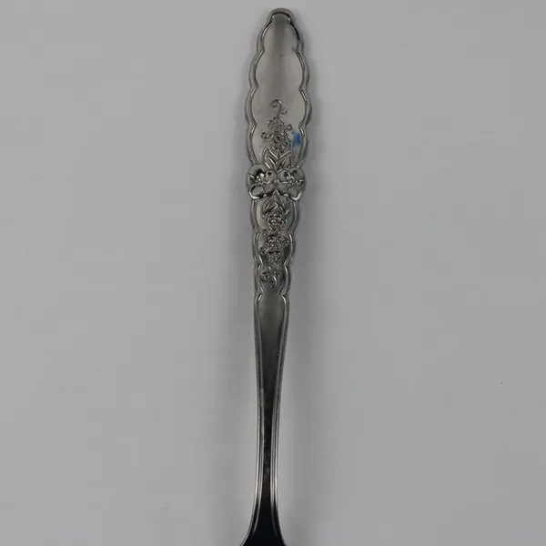 Oneida Silver Floral Glen Pattern Stainless Oval Shaped Soup Spoon 6.75" Good