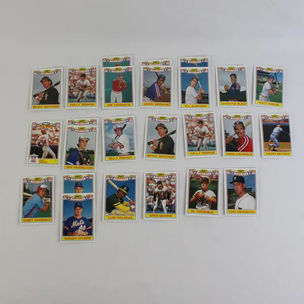 1987 Topps Glossy Rookies MLB Cards Lot of 25 Good Condition