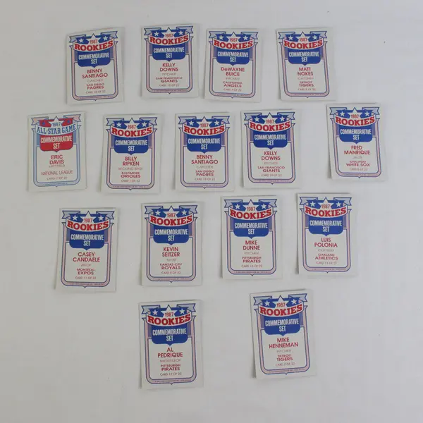 1987 Topps Glossy Rookies MLB Cards Lot of 25 Good Condition