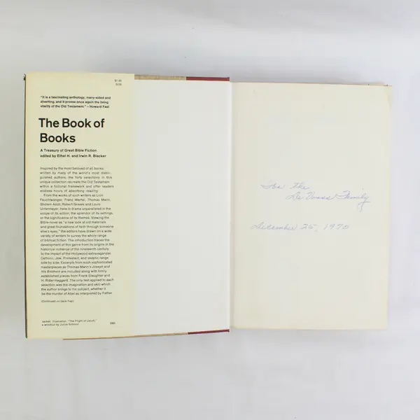 The Book of Books: A Treasury of Great Bible Fiction HC w/DJ, 1st Ed. 1965