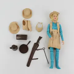 Vintage 1965 Marx Jane West Bendable Limb Cowgirl Marx Doll w/ Accessories 