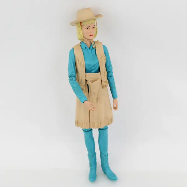 Vintage 1965 Marx Jane West Bendable Limb Cowgirl Marx Doll w/ Accessories 