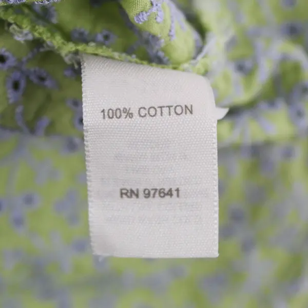 J. Jill Gray Embroidered Eyelet 3/4-Sleeve Green Button-Up Women's XL