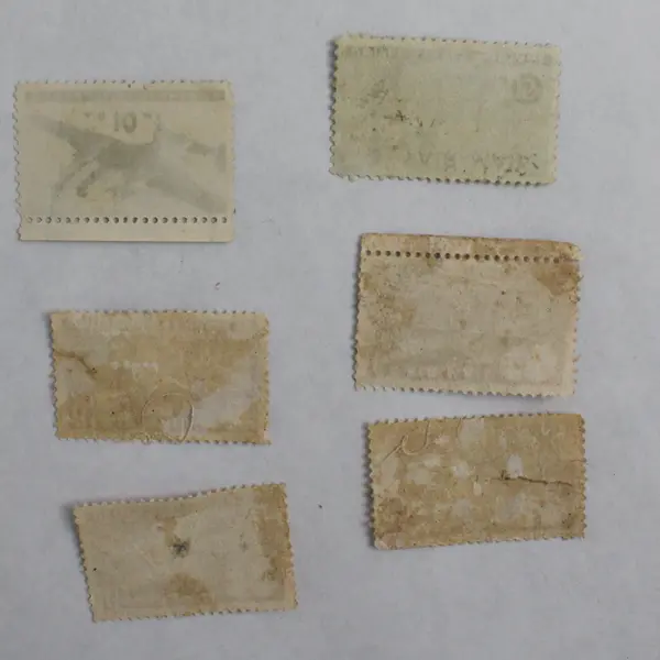 Lot Of 6 United States Air Mail Stamps Used Canceled 1940s