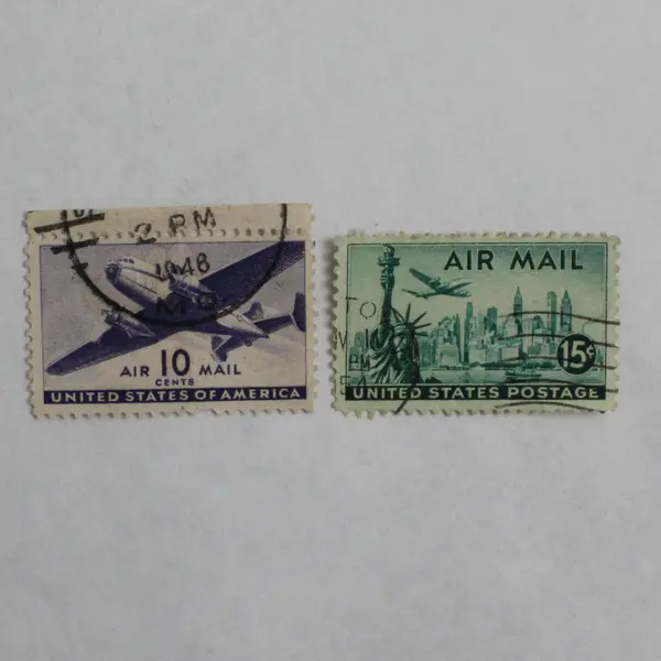 Lot Of 6 United States Air Mail Stamps Used Canceled 1940s