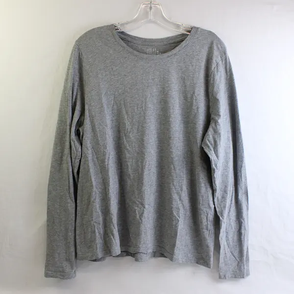 Time and Tru Women's XL Gray Long Sleeve Lightweight Crewneck Shirt
