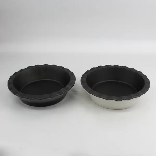 Parini Glazed Non-Stick Stoneware Pie Dish Set - New