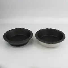 Parini Glazed Non-Stick Stoneware Pie Dish Set - New