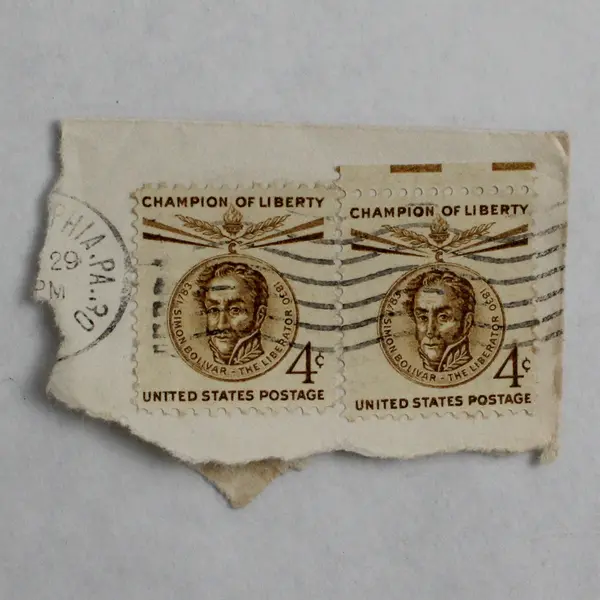 Lot Of 10 US 1/2/3/8c Stamps Used Canceled On Paper 1950s
