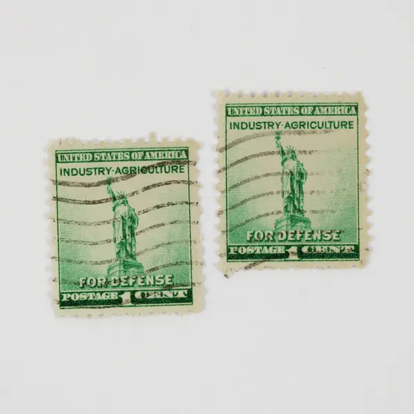 Lot Of 5 United States National Defence 1c Win The War 3c Stamps Used Canceled