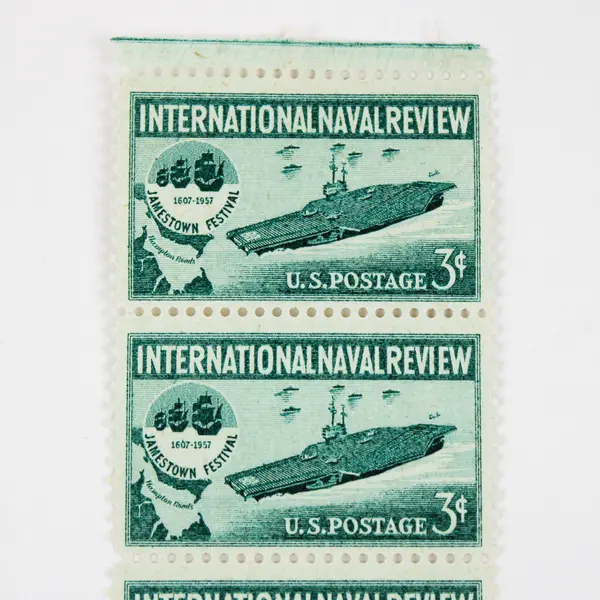 Strip Of 4 US Jamestown Festival 1957 International Naval Review Stamps MNH OG