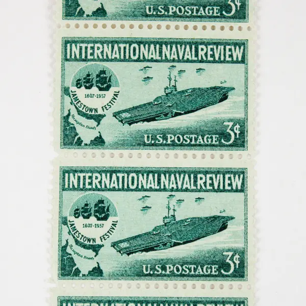 Strip Of 4 US Jamestown Festival 1957 International Naval Review Stamps MNH OG