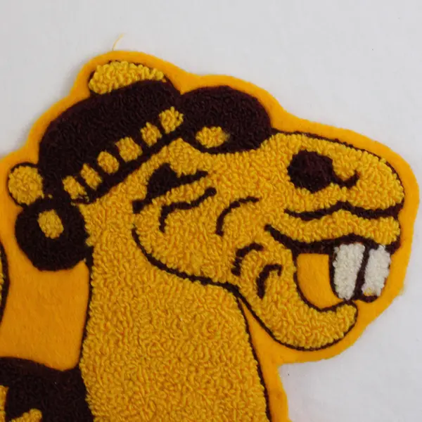 Vintage Yellow and Red School Mascot Patch Mule Horse Donkey 8.5"