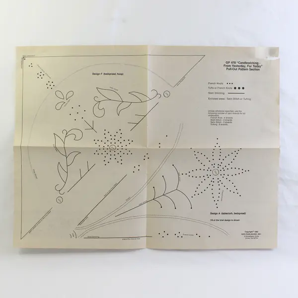 Vintage Candlewicking From Yesterday for Today Pattern Book 1983  GP-478