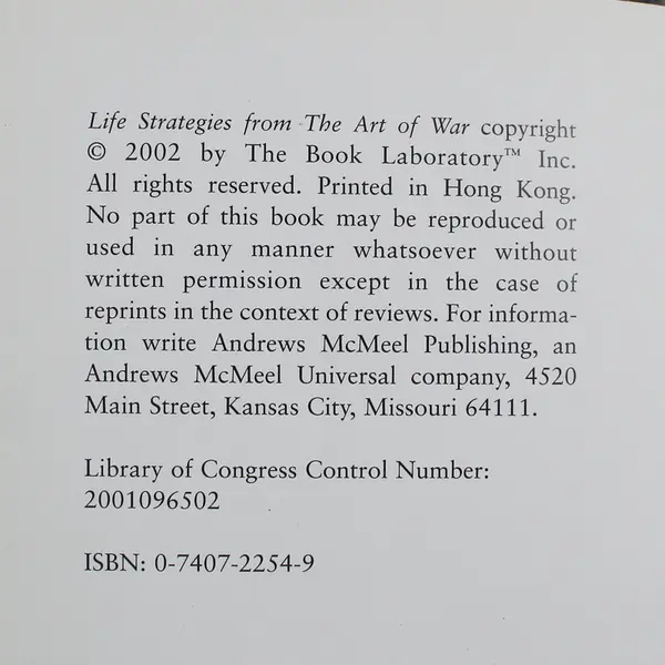 Life Strategies from The Art of War by Philip Dunn Tiny Pocket Book 3.7"X3.1"