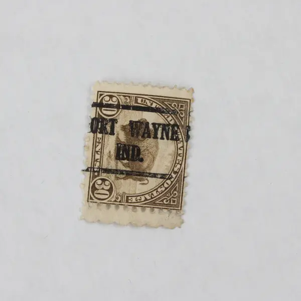 US Buffalo 30 Cents Stamp Used Fort Wayne Indiana Precancel 1920s