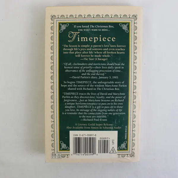 Timepiece by Richard Paul Evans 1996 Novel Paperback