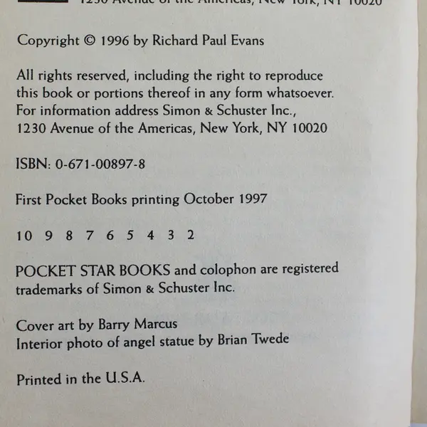 Timepiece by Richard Paul Evans 1996 Novel Paperback