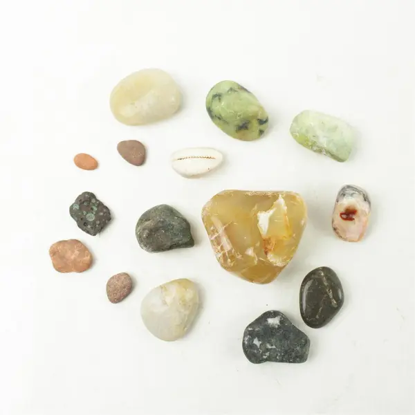 Lot of 15 Natural Rocks- Mixed Rocks for Crafts Display Collection