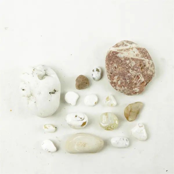 Lot of 15 Natural Rocks- Mixed Rocks for Crafts Display Collection