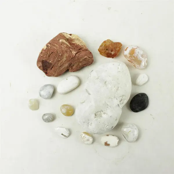 Lot of 15 Natural Rocks- Mixed Rocks for Crafts Display Collection