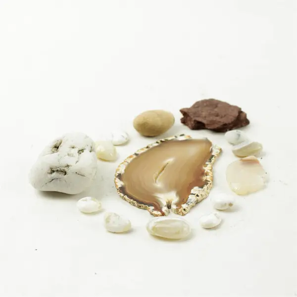 Lot of 15 Natural Rocks- Mixed Rocks for Crafts Display Collection