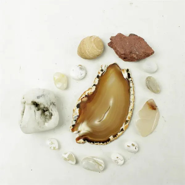 Lot of 15 Natural Rocks- Mixed Rocks for Crafts Display Collection