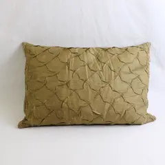 Gold-Brown Textured Rectangle Decorative Accent Pillow 18" FLAW