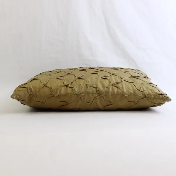 Gold-Brown Textured Rectangle Decorative Accent Pillow 18" FLAW