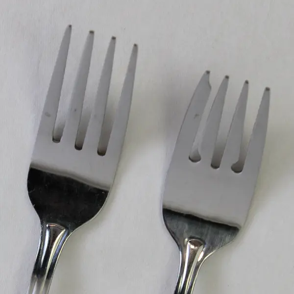 Lot of 2 Oneida Silver Greystoke Pattern SS 13% Chrome Dinner & Salad Fork (HTF)