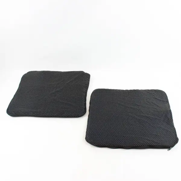 Lot of 2 Black Seat Cushions 15" x 17"