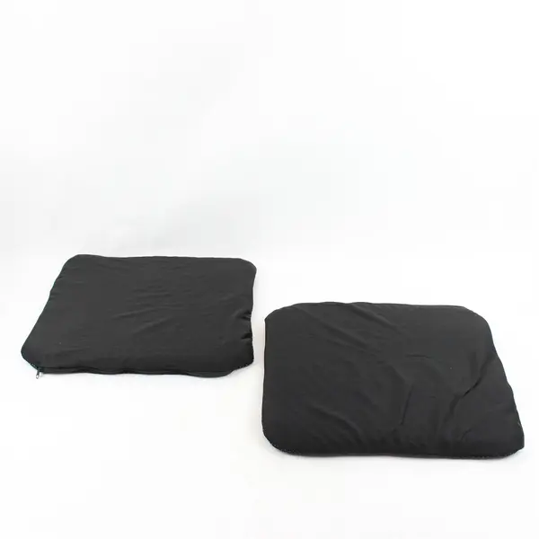 Lot of 2 Black Seat Cushions 15" x 17"