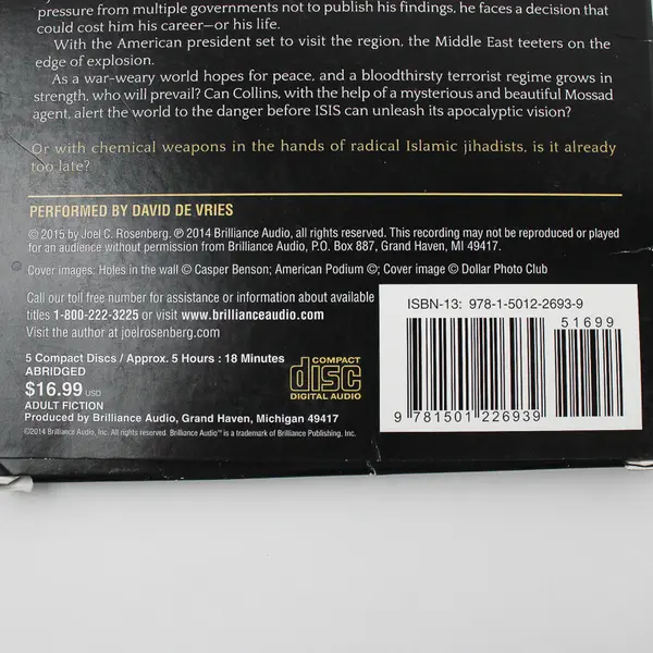 The Third Target By Joel C. Rosenberg (Audiobook, CDs, 5 Disc)