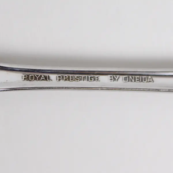 Royal Prestige by Oneida Silver OHS95 Pattern SS Cold Meat Serving Fork Rare 8.5