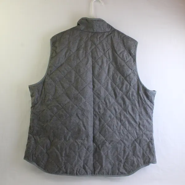 Old Navy Gray Quilted Full-Zip Vest Women's XXL