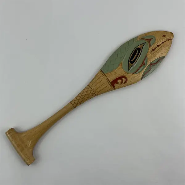 Hand Carved & Hand Painted Alaska Eagle Wooden Dance Paddle