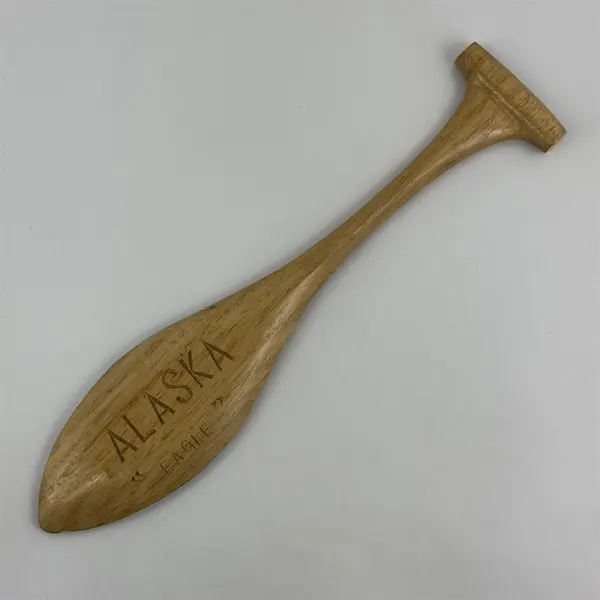 Hand Carved & Hand Painted Alaska Eagle Wooden Dance Paddle