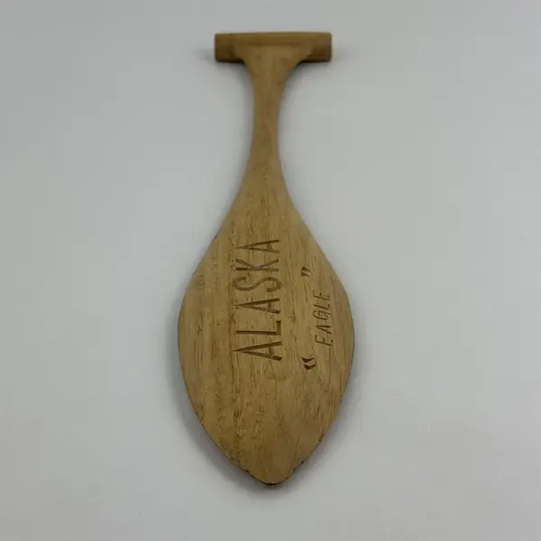 Hand Carved & Hand Painted Alaska Eagle Wooden Dance Paddle