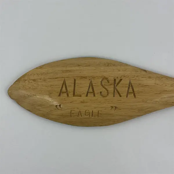 Hand Carved & Hand Painted Alaska Eagle Wooden Dance Paddle