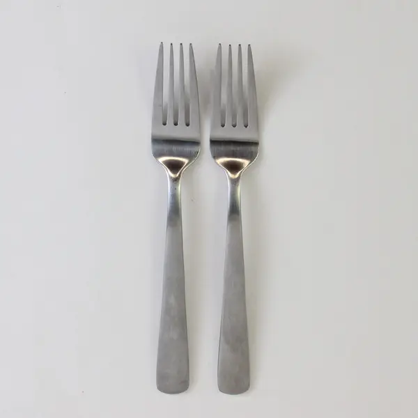 Lot of 2 Oneida Silver Aptitude Pattern 18/0 Stainless Dinner Forks 7.75" Good