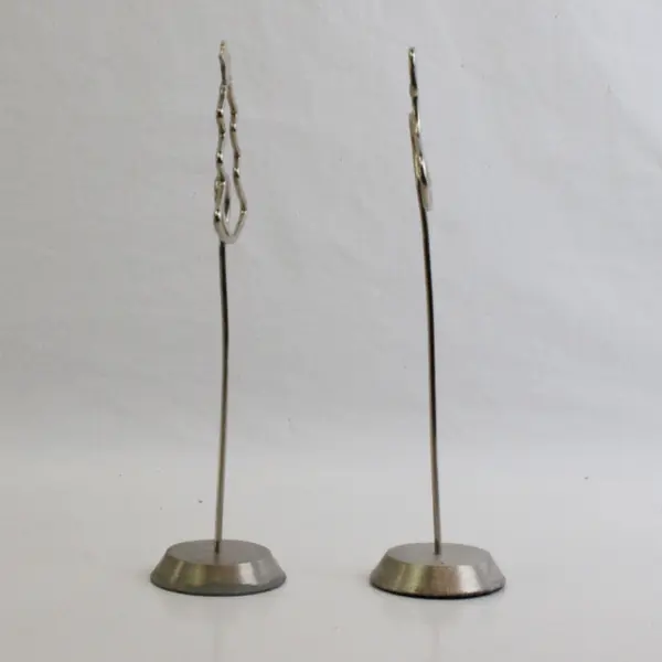 Lot of 2 Small  Spiral Photo/Memo/Card Display Stands Tree and Stocking 