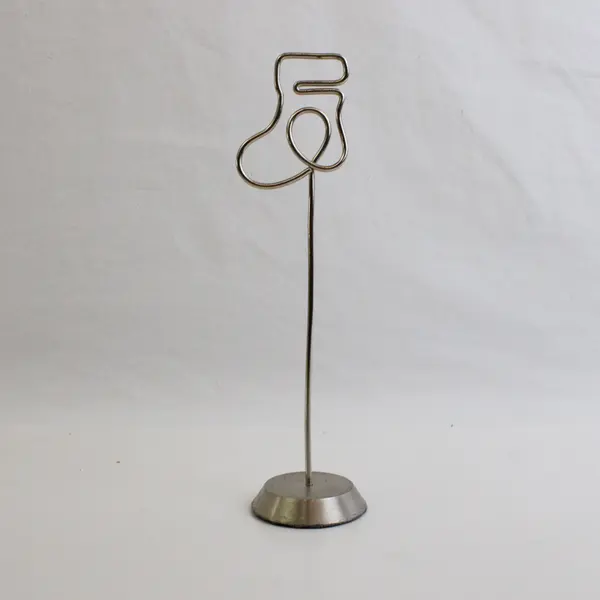 Lot of 2 Small  Spiral Photo/Memo/Card Display Stands Tree and Stocking 