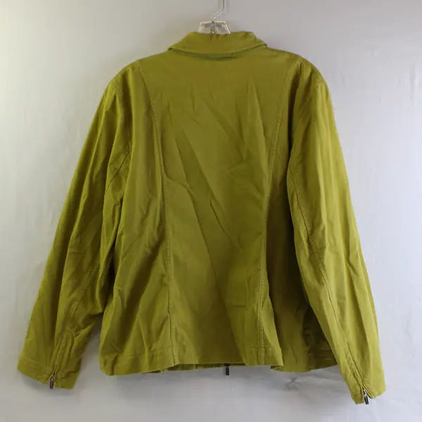 Jones New York Chartreuse Green Full-Zip Jacket Women's Size 1X