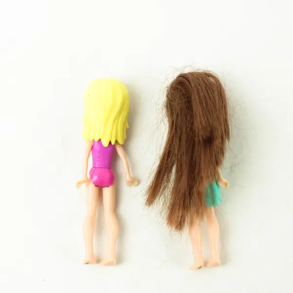 Lot of 2 Mini Dolls Polly Pocket & Barbie Mini Accessories